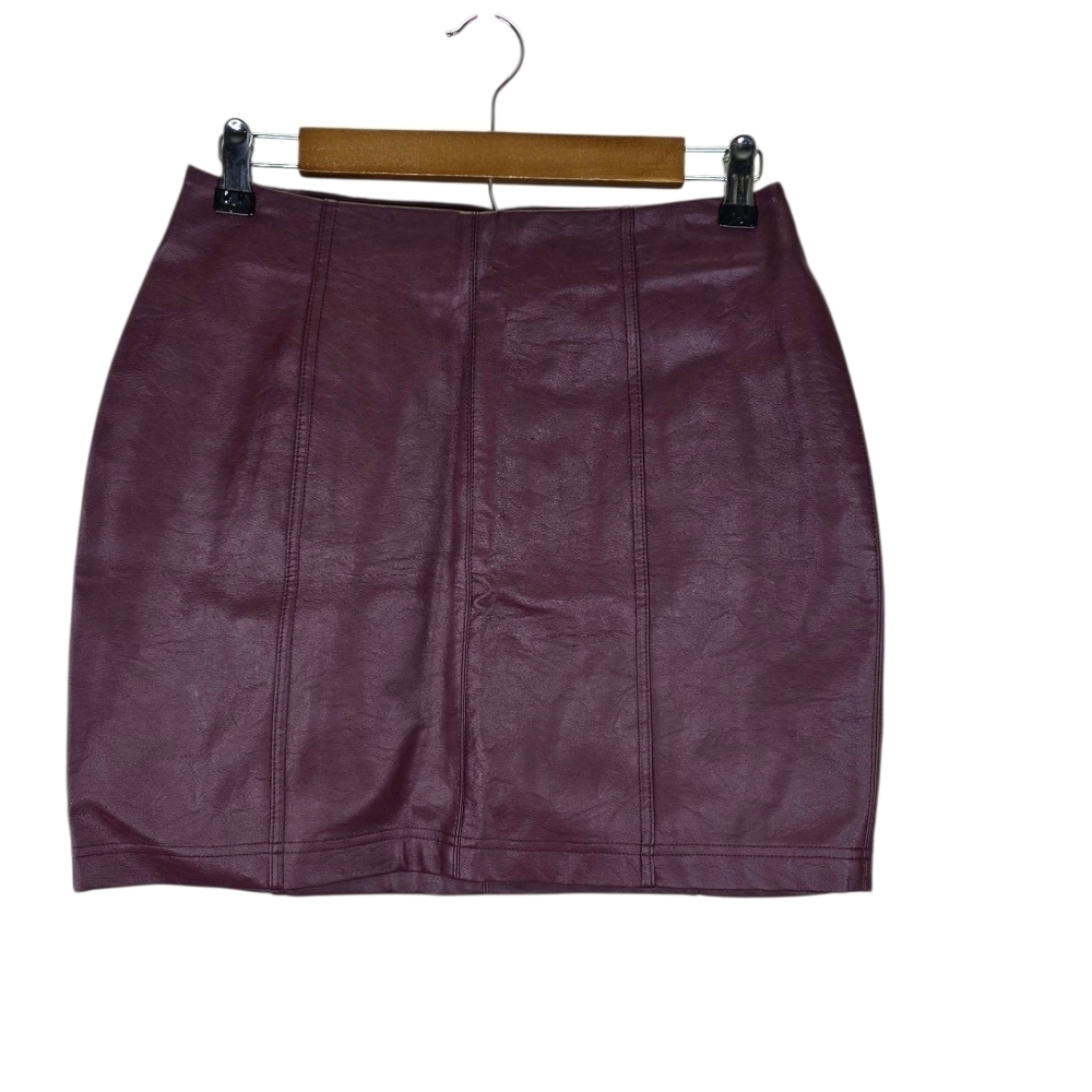 Jolt Nordstrom Faux Vegan Leather Burgundy Mini Elegant Burgundy Leather Skirt 7